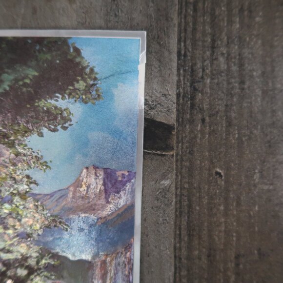 Vintage Foil Gaurdian Angel with Children Print Dufex England Christian 8 by 6 - Picture 4 of 6